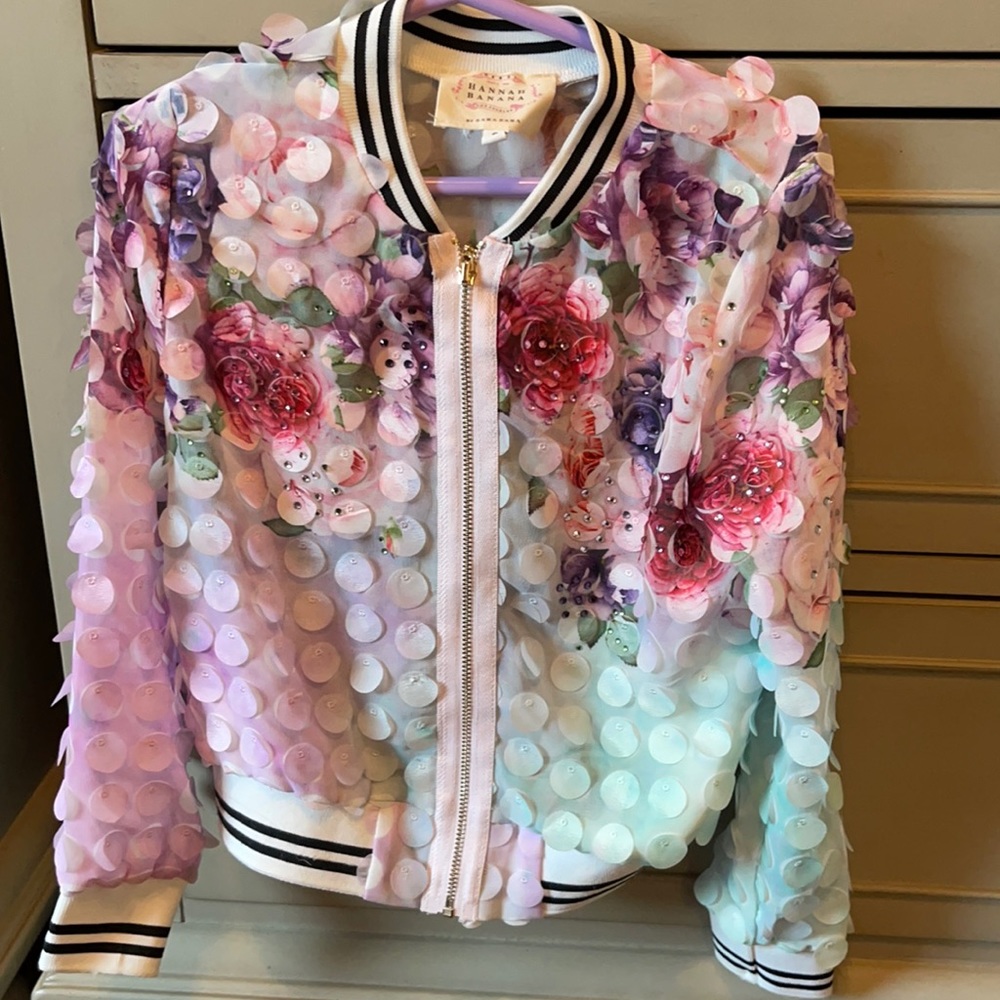 Girls adorable flower jacket